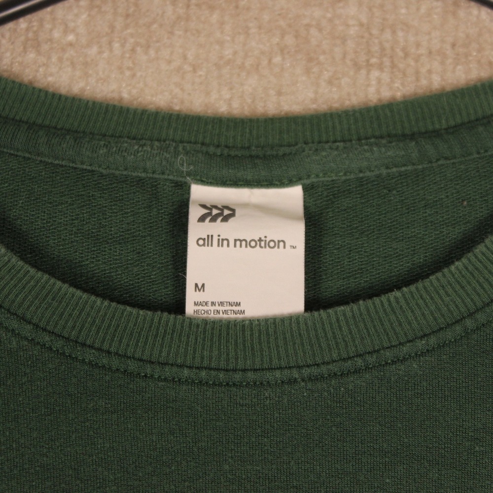 All in Motion Womens Green Long Sleeve Thumbhole Sweatshirt Size M Activewear - Picture 2 of 5